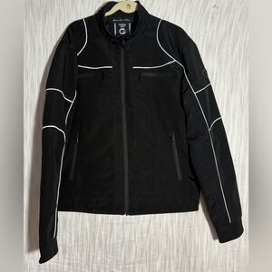 Fried Denim size XL Men's Black Jacket with White Accents